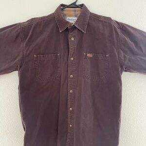 Carhartt Long Sleeve Shirt/Jacket - Medium - Brown - Flannel Lined